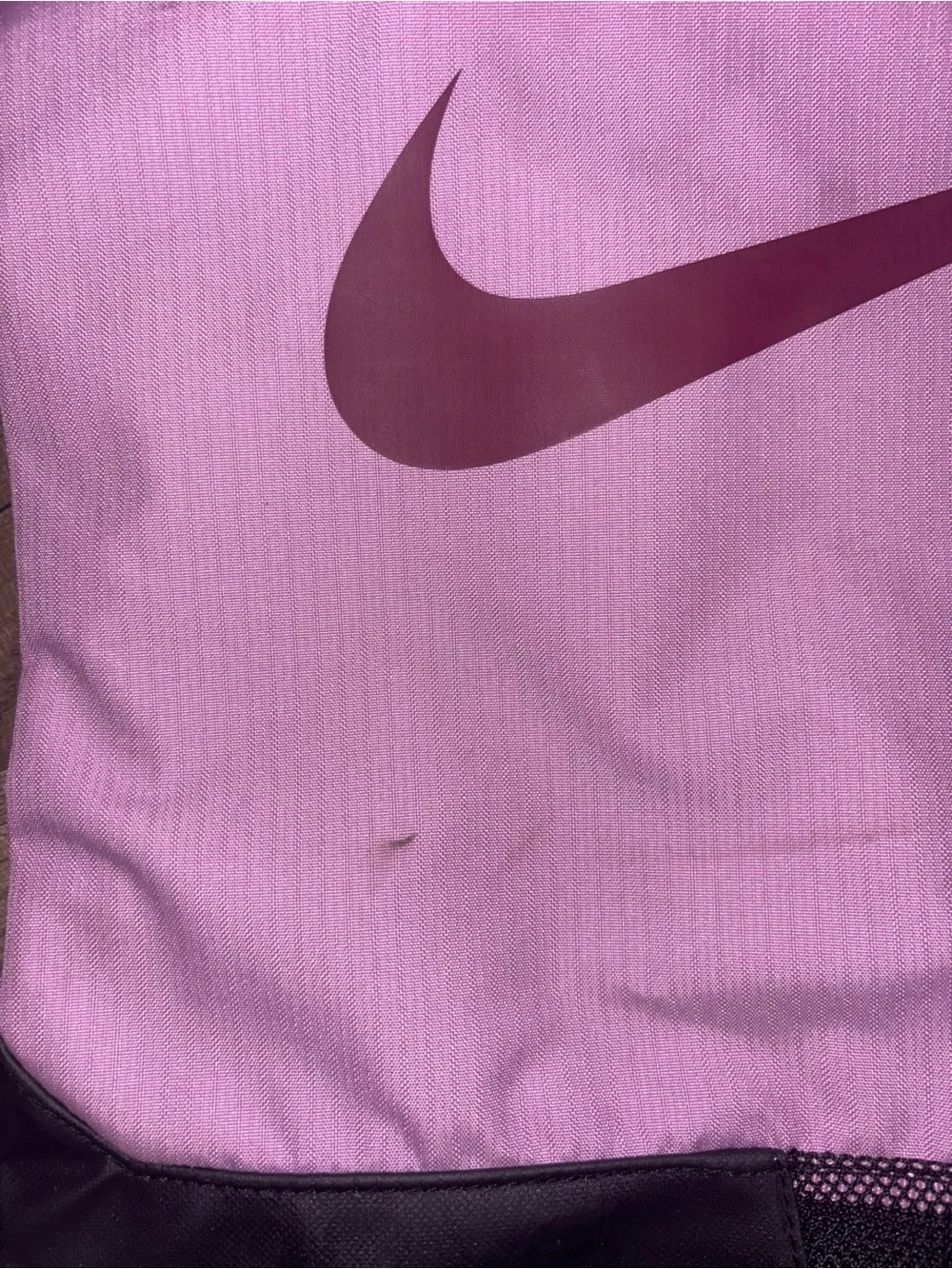 Nike Pink Drawstring Backpack with Black Base